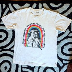 Stance White Graphic T-Shirt- size Large